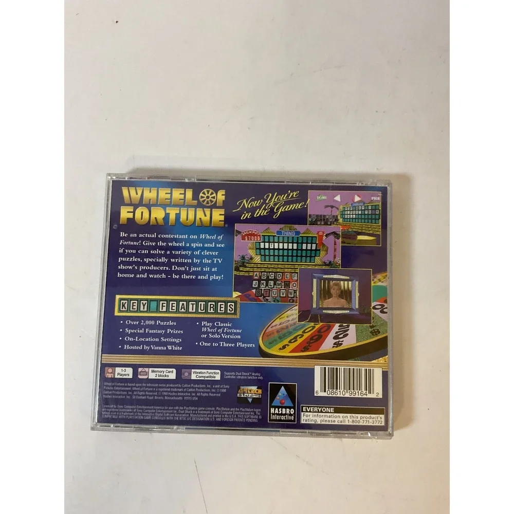 Wheel of Fortune (Sony PlayStation 1, 1998) Complete In Box. -- CIB